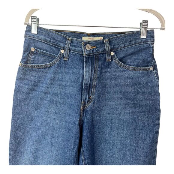 Levi '94 Baggy High Rise Straight Leg Jeans Sz 27 Med Wash Stretch L30 - Picture 2 of 10
